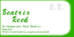 beatrix reck business card